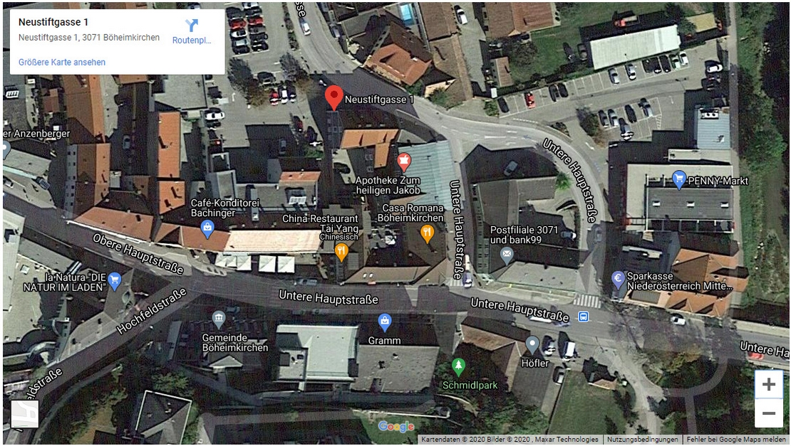 Festsaal im Zentrum von Böheimkirchen